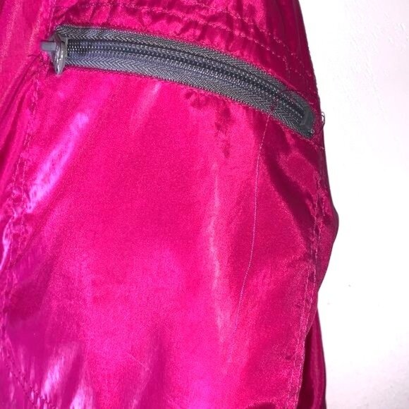 Faded Glory Womens Hot Pink Windbreaker Jacket 2X (18W-20W) With Zipper & Drawst - Picture 4 of 9